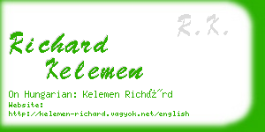 richard kelemen business card